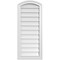 Ekena Millwork Arch Top Surface Mount PVC Gable Vent: Functional, w/ 2"W x 1-1/2"P Brickmould Frame, 16"W x 38"H GVPAR16X3802SF - alternate 1
